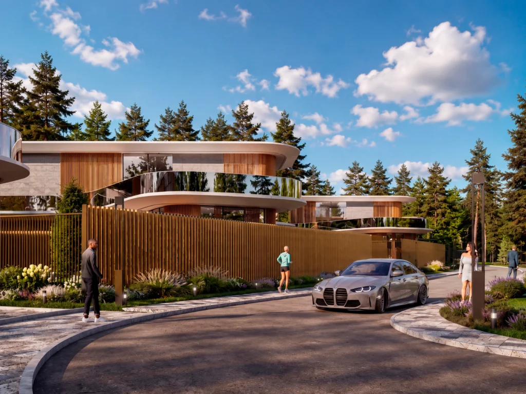 Landscaped pedestrian paths and greenery — Burkit Togayy village, PrivateHouse